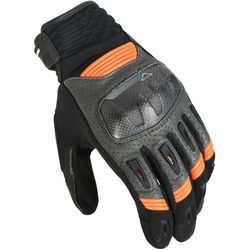 Macna Rime perforierte Motorrad Handschuhe, schwarz-orange, Größe M