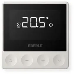 Eberle ATR 4500 AP-Thermostat als Raumregler, 5...30 C, RAL9016 glänzend, AC 230V, Triac, 6 therm. Stellantriebe schaltbar (18 W gesamt)