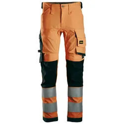 Snickers High-VIS-Stretchhose, Warnschutzklasse 2 252 signalgelb-schwarz
