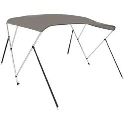 vidaXL Schutzplane 183 x 140 x 137 cm Boot-Sonnendach Persenning Boot Sonnendach 3-Bow Bi grau
