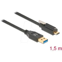 DELOCK 84028 - USB 5 Gb/s Kabel, A Stecker auf C Stecker, Schrauben oben, 1,5 m