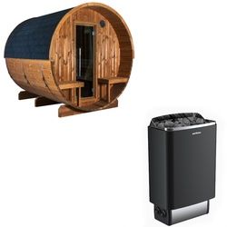 Sentiotec Sauna Komplettset Kaski 240 View | Saunaofen 100 | 6 Pers.