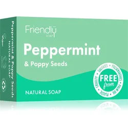 Friendly Soap Natural Soap Peppermint & Poppy Seeds Naturseife 95 g