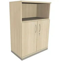fm Büromöbel Kombischrank »Sidney« 3 OH 1 offenes Fach 2 Türen braun, 80x113.3x44.2 cm