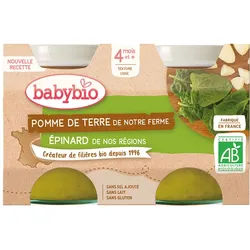 Babybio Pomme DE Terre DE Notre Ferme Epinard DE NOS Régions ab 4 Monate