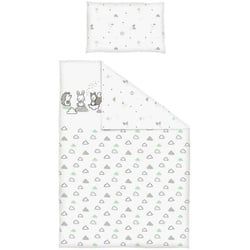 Patinio Babybettwäsche , Grau, Weiß , Textil , Tier , 100x135 cm , Textiles Vertrauen - Oeko-Tex® , pflegeleicht, atmungsaktiv, hautfreundlich, bügelleicht, schadstoffgeprüft, weiche und anschmiegsame Oberfläche , Schlafen, Babybettausstattung, Babybettwäsche