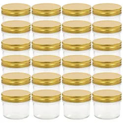 vidaXL Einmachglas Marmeladengläser mit goldenen Deckeln 24 Stk. 110 ml