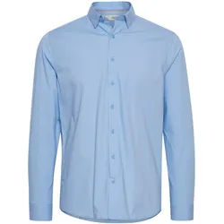 Langarmhemd SOLID "Langarmhemd SDTyler", Herren, Gr. XXL, N-Gr, blau (sky blau), Obermaterial: 98% Baumwolle CO. 2% Elasthan EL., Hemden