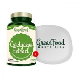 GreenFood Nutrition Cordyceps Extrakt + Kapselbehälter Kapseln 90 St