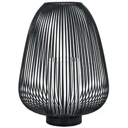 blomus Laterne -LYVA- Kerzenhalter, Windlicht, Kerzenlaterne: Indoor & Outdoor, Lichteffekte für gemütliche Atmosphäre, inklusive Kerzenglas schwarz Ø 34 cm x 45 cm