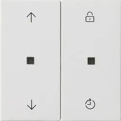 Gira 536327 S3000 Bedienaufsatz Memory Pfeile, System 55, reinweiß seidenmatt