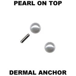 Order & Smile Schmuck Piercing-Implantat Dermal Anchor Aufsatz Perle: Microdermal Hautanker Piercing weiß