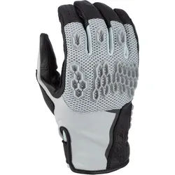 Klim Baja S4 2025 perforierte Mesh Leder-/Textil Enduro Motorrad Handschuhe, schwarz-grau, Größe XL für Männer