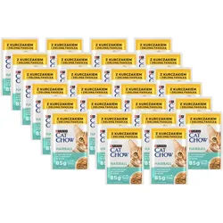 CAT CHOW Hairball Hundefutter mit Huhn und grünen Bohnen in 26x85g Sauce
