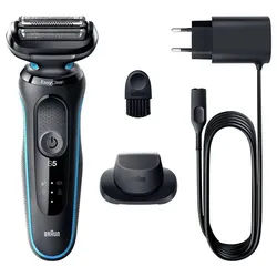 Braun Elektrorasierer 51-M1200s Folienrasierer Schwarz, Blau