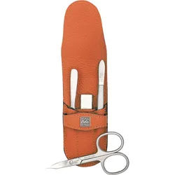 ERBE Maniküre-Etui ERBE Maniküre Set Steck-Etui Serie "Piemont", hellgrün, 4-tlg., Inox, 4 tlg., Echtleder, rostfreie Instrumente, Hergestellt in Solingen/Deutschland orange