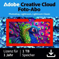 Adobe Creative Cloud Foto-Abo | 1 Jahr | 1TB | PC/Mac