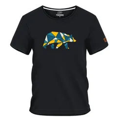 FORSBERG Espenson T-Shirt mit Brustlogo / schwarz/bronze / L