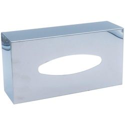 Sadena Papierspender , Edelstahlfarben , Metall , eckig , 26x8x13.5 cm , Badaccessoires, Kosmetiktuchspender