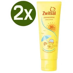 Zwitsal Sonnenschutzcreme Sun Cream SPF 30+ wasserbeständiger Sonnenschutz für Kinder, - 2er Pack