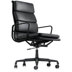 Vitra Bürodrehsessel Soft-Pad schwarz, Designer Charles & Ray Eames, 102-114x58x59-65 cm
