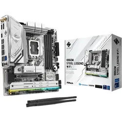 B860M Steel Legend WiFi Mainboard - Intel B860 - Intel LGA1851 socket - DDR5 RAM - Micro-ATX