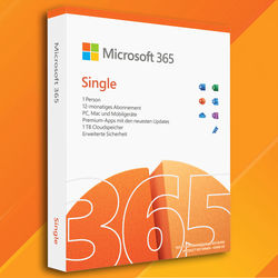 Microsoft Office 365 Single | Sofortdownload + Produktschlüssel | 5 Geräte - 1 Jahr