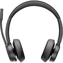 poly Voyager Headset Kopfbügel mit Bluetooth mit Mikrofon 4320 Schwarz