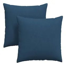 vidaXL Sitzauflage Sofakissen 2 pcs Blau 80 x 80 cm Stoff, (2 St) blau