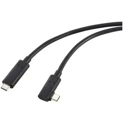 Renkforce Renkforce Glasfaser USB-C® Kabel USB 3.2 Gen2 USB-C® Stecker einseitig USB-Kabel, (1000.00 cm) schwarz