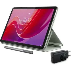 Lenovo Tab M11 4GB 128GB Wifi - Luna Grey + Pen, Charging Adaptor + Folio Green MediaTek Helio G88 Prozessor 2,00 GHz , Android 13, 128 GB eMMC