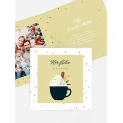 Einladungen Weihnachtskarten mit Foto selbst gestalten mit Spruch und Fotos im Onlinedesigner bei Meine-Kartenmanufaktur.de