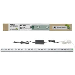 PARUS Pflanzenlampe Indoor plants, Leuchtmittel für Pflanzen, Grow White Spektrum, Parus by Venso Wall Spot 120cm, Abstrahlwinkel 45°, LED Wachstumslampe silberfarben