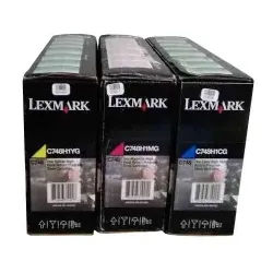 Lexmark C748 Toner CMY High Yield Pack of 3
