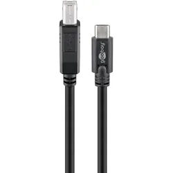 Goobay USB-CTM auf B Kabel, schwarz