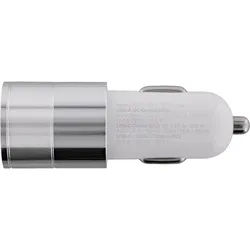 InLine® USB 36W KFZ Ladegerät QC 3.0, USB-A + USB-C, PD 3.0, 12/24V DC, weiß