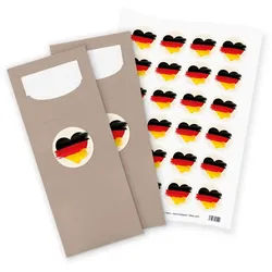 itenga Papierserviette itenga 24x Bestecktaschen + Sticker Flagge Deutschland