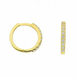 Adelia ́s Paar Creolen Damen 333 Gold Ohrringe Creolen mit Zirkonia, mit Zirkonia Goldschmuck für Damen goldfarben