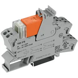 WAGO 788-516 - Stecksockel mit Relais, 2 Wechsler, 230 V AC