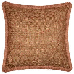 Musterring Kissenhülle , Orange, Kupferfarben, Rostfarben, Terracotta , Textil , Struktur , 50x50 cm , hochwertige Qualität , Heimtextilien, Bezüge, Kissenbezüge