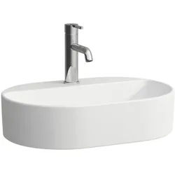 Laufen SAVOY Waschtisch-Schale H8129457571041 38x55cm, oval, mit Überlauf, 1 Hahnloch, weiß matt