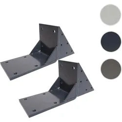 2er-Set Dachsparrenadapter für Kassetten-Markise T122 T123, Dachsparren Halterung Adapter ~ anthrazi