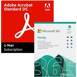 Adobe Black Week Aktion % | Acrobat Standard | 1 Jahr | Win/Mac | inkl. Microsoft 365 Family 6 User - 12+3 Monate