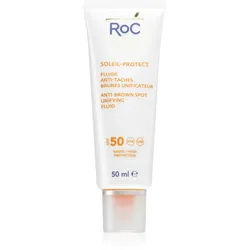 RoC Soleil Protect Anti Brown Spots Unifying Fluid leichtes schützendes Fluid gegen Mitesser SPF 50 50 ml