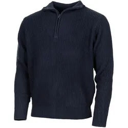 MFH Troyer Pullover mit Reißverschluss blau M
