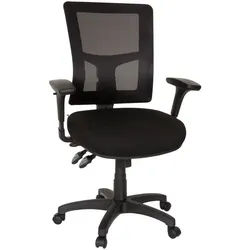 Mid.you Drehstuhl , Schwarz , Kunststoff , Drehkreuz , 71x116x62 cm , Wippmechanik mit Härtegradeinstellung, Sitzfläche 360° drehbar, ergonomische Rückenlehne , Büromöbel, Bürostühle, Drehstühle
