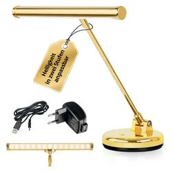 Showlite KW LED Pianoleuchte Gold Hochglanz