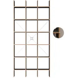 Nils Holger Moormann Regal FNP 3x5 schwarz, Designer Axel Kufus, 105.5x223x34 cm