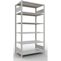 SCHULTE Lagertechnik Steckregal Büro-Fachbodenregal MULTIplus150, 2000 x 1000 x 600 mm (HxBxT) grau