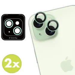 2er-Pack Objektivschutz für Kamera für das Apple iPhone 15 / 15 Plus - Green